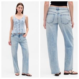 GAP DENIM '90s High Rise Loose Jeans in Blue, SIZE 10/30R